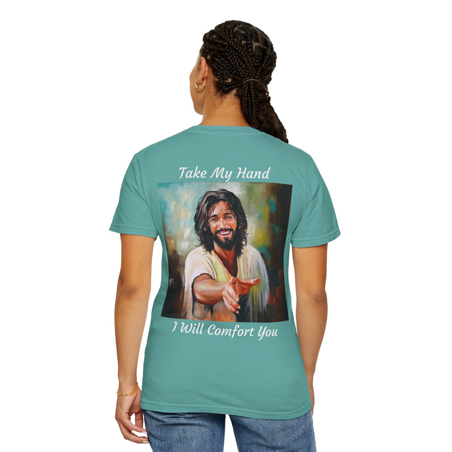 Take My Hand/I Will Comfort You Jesus T-Shirt — "The 100 Faces of Jesus A Sacred Ode: Healing"