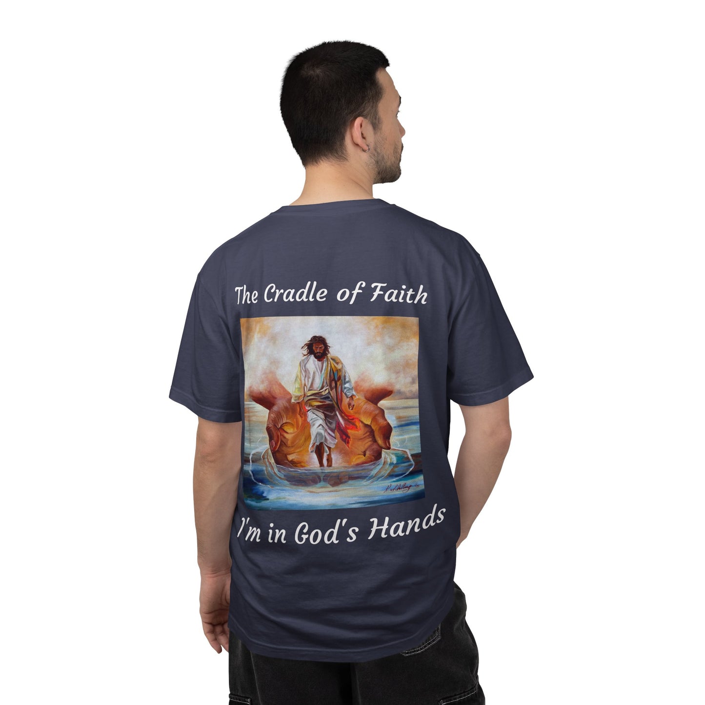 The Cradle of Faith T-Shirt | Hands of God Christian Faith