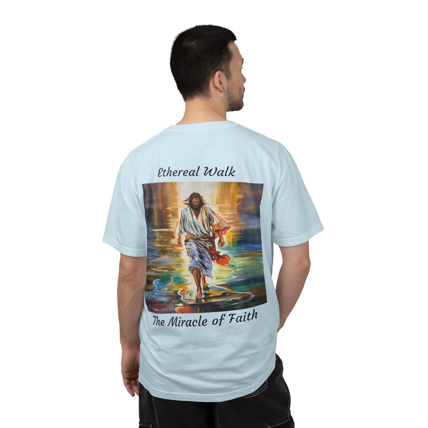 Ethereal Walk/The Miracle of Faith T-Shirt — "The 100 Faces of Jesus A Sacred Ode: Healing"