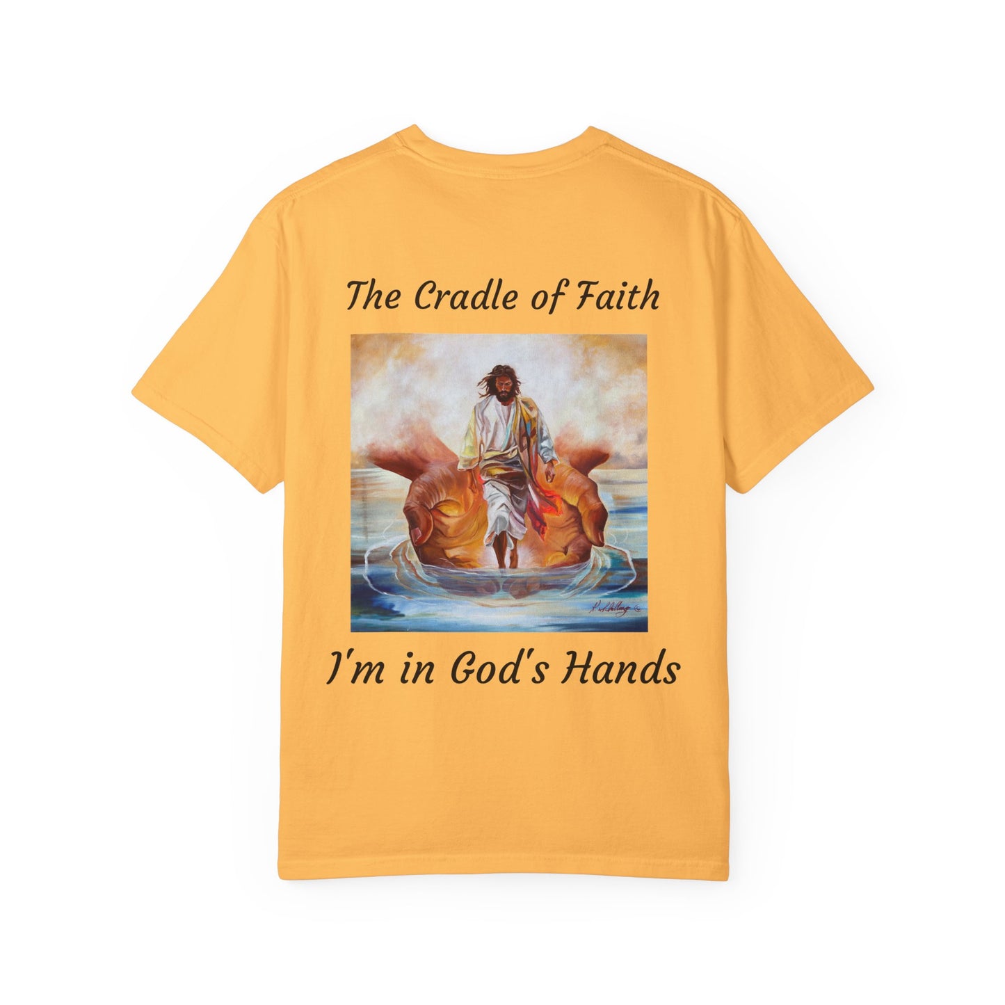 The Cradle of Faith T-Shirt | Hands of God Christian Faith
