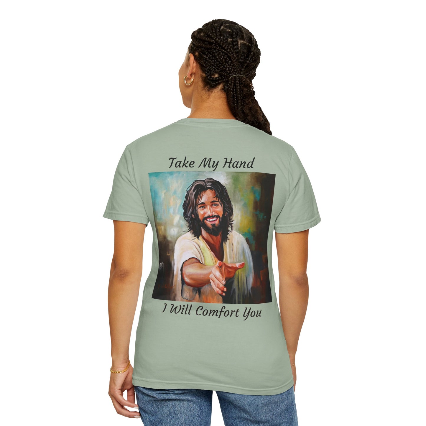 Take My Hand/I Will Comfort You Jesus T-Shirt — "The 100 Faces of Jesus A Sacred Ode: Healing"