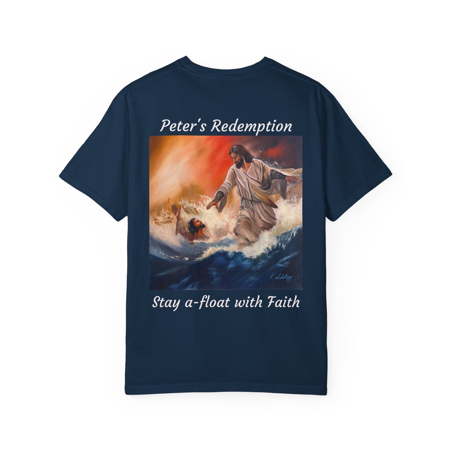 Christian Jesus Walks on Water T-Shirt — "The 100 Faces of Jesus A Sacred Ode: Healing"