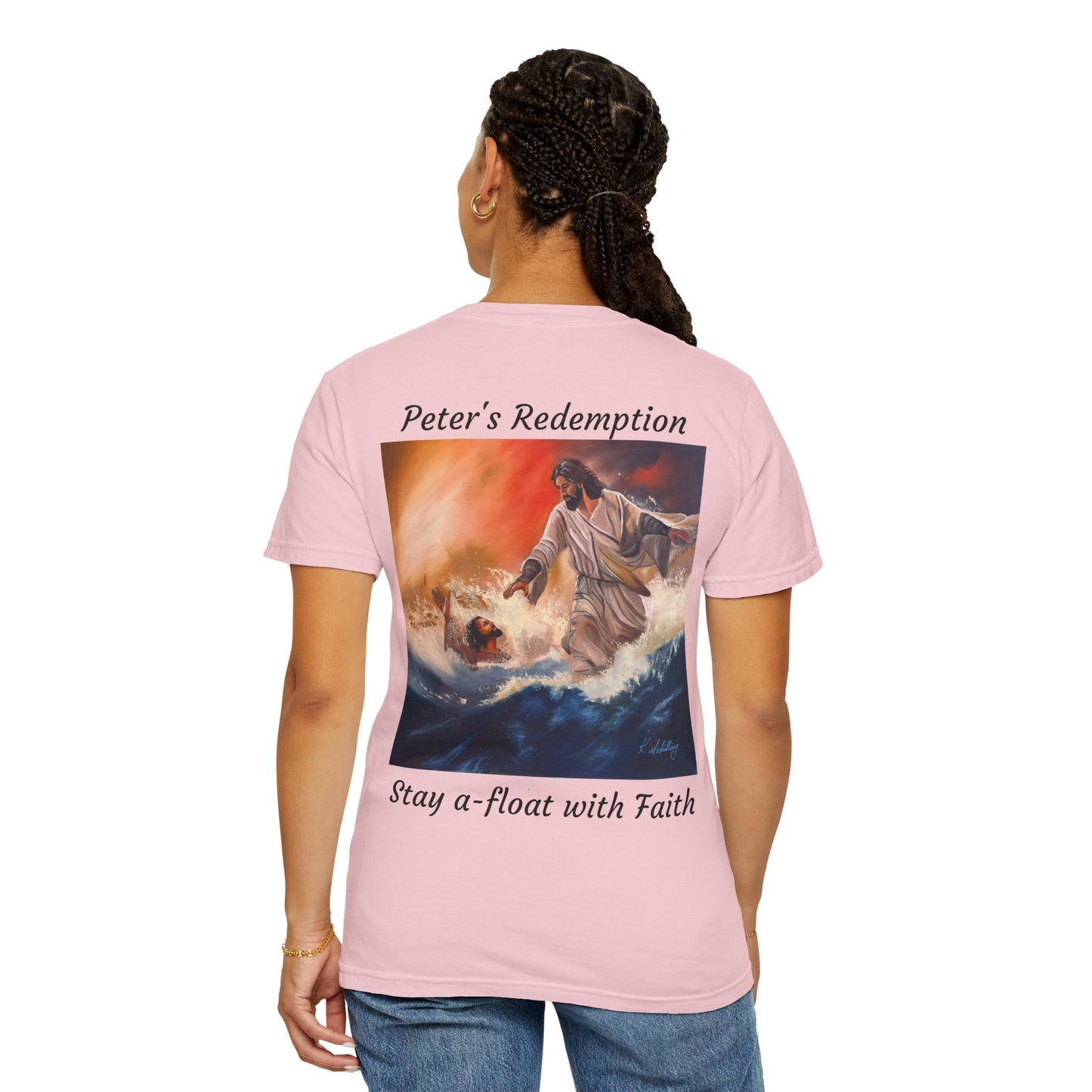 Christian Jesus Walks on Water T-Shirt — "The 100 Faces of Jesus A Sacred Ode: Healing"