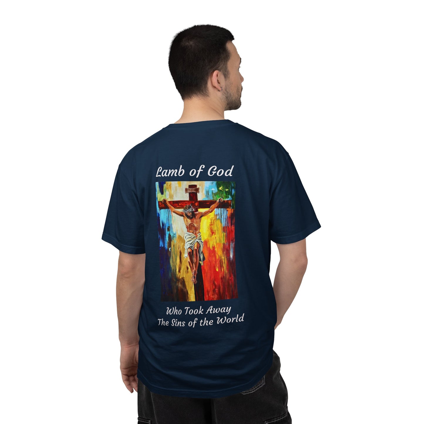 Lamb of God/Who Took Away The Sins of the World T-Shirt — "The 100 Faces of Jesus A Sacred Ode: Healing"