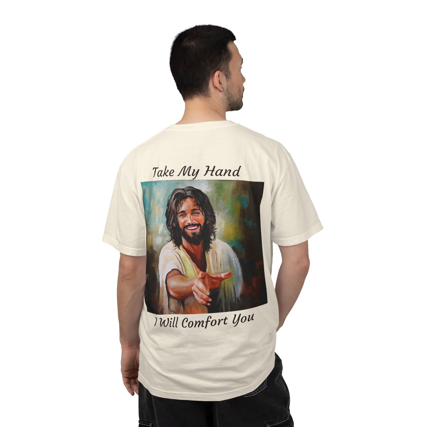 Take My Hand/I Will Comfort You Jesus T-Shirt — "The 100 Faces of Jesus A Sacred Ode: Healing"