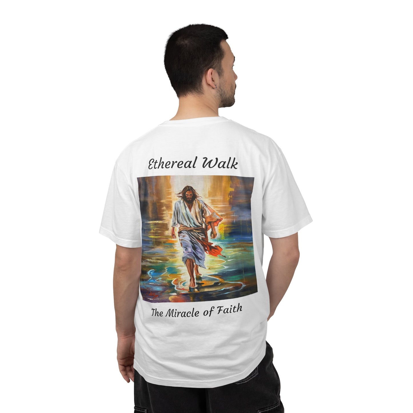 Ethereal Walk/The Miracle of Faith T-Shirt — "The 100 Faces of Jesus A Sacred Ode: Healing"