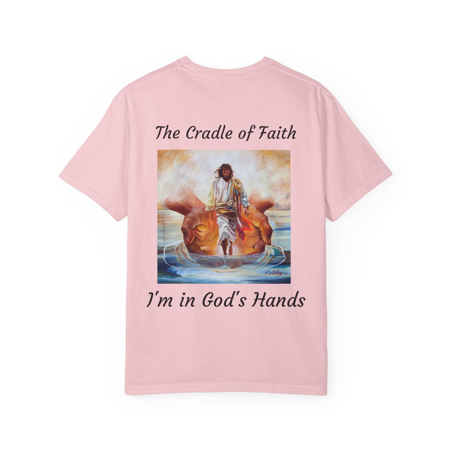 The Cradle of Faith T-Shirt | Hands of God Christian Faith