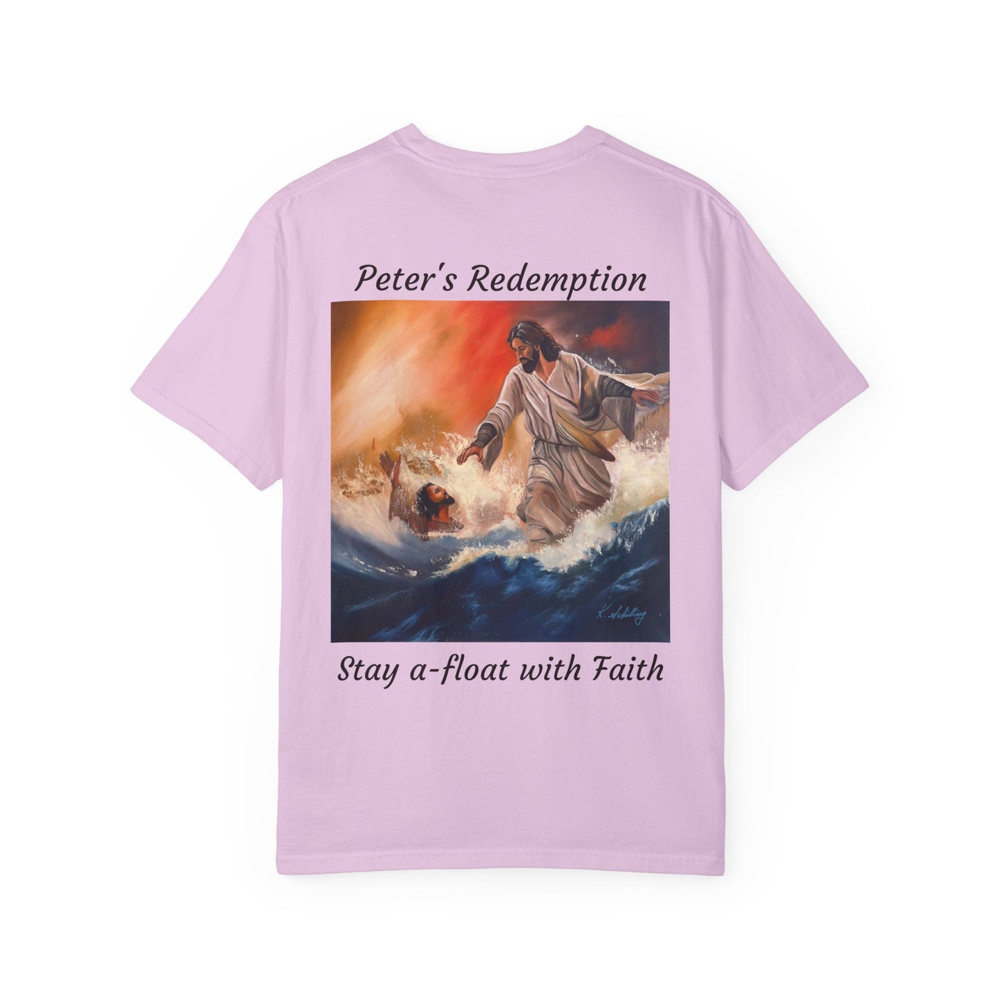 Christian Jesus Walks on Water T-Shirt — "The 100 Faces of Jesus A Sacred Ode: Healing"