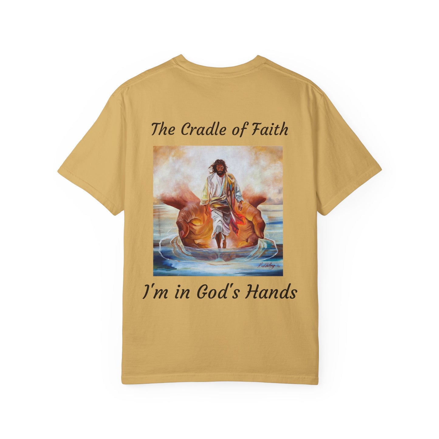The Cradle of Faith T-Shirt | Hands of God Christian Faith