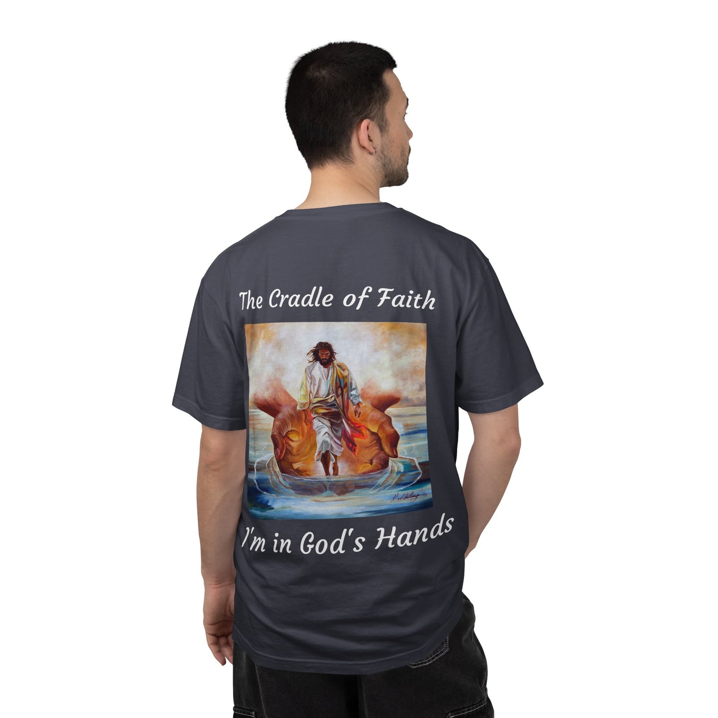 The Cradle of Faith T-Shirt | Hands of God Christian Faith