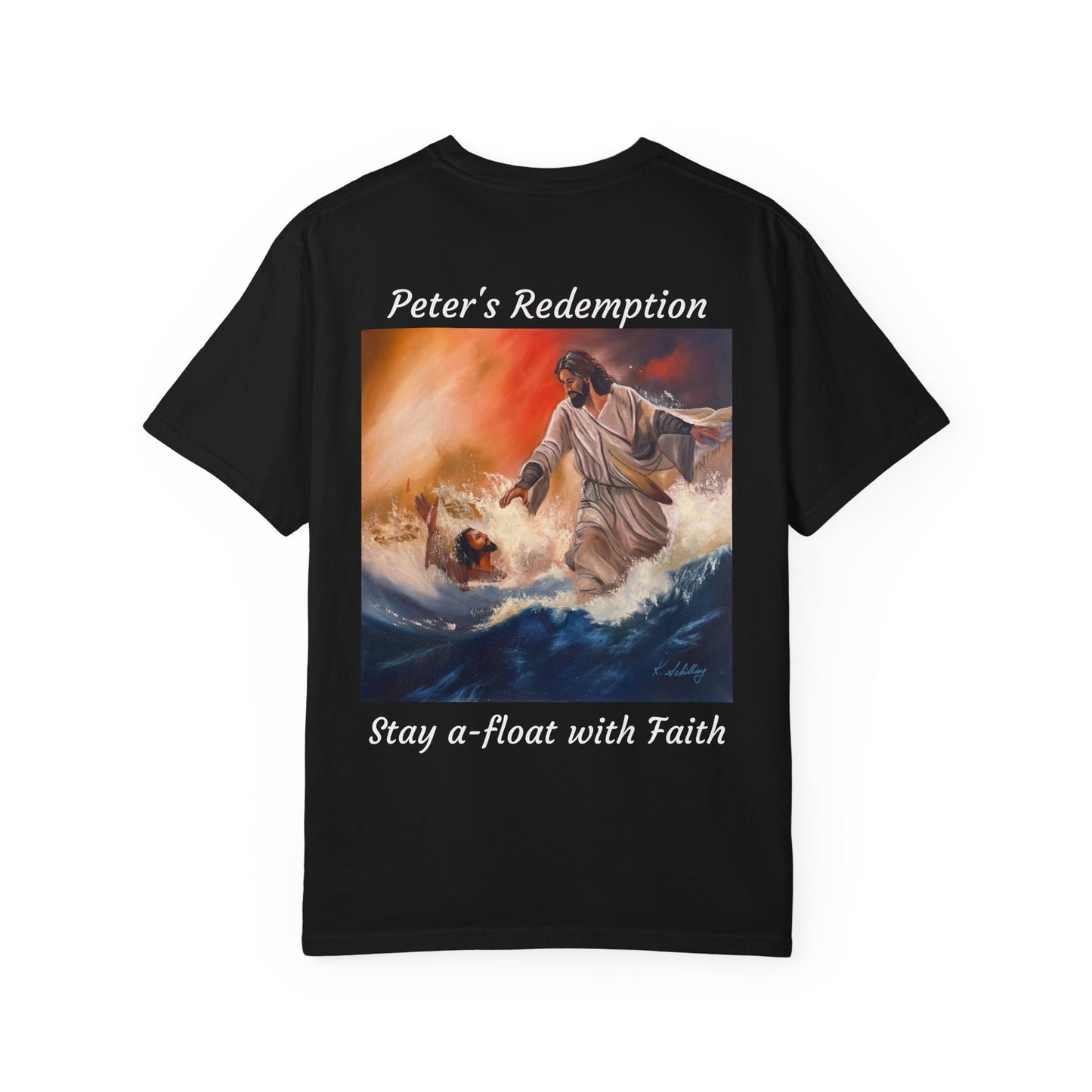 Christian Jesus Walks on Water T-Shirt — "The 100 Faces of Jesus A Sacred Ode: Healing"