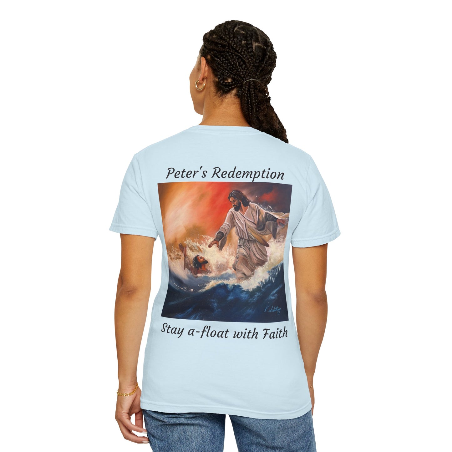 Christian Jesus Walks on Water T-Shirt — "The 100 Faces of Jesus A Sacred Ode: Healing"