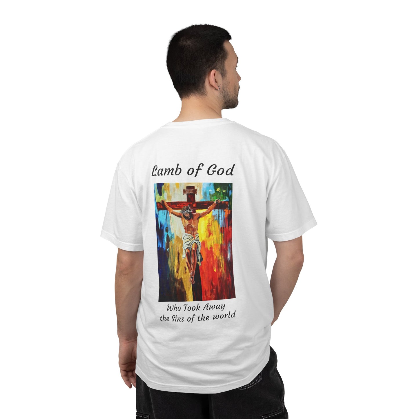 Lamb of God/Who Took Away The Sins of the World T-Shirt — "The 100 Faces of Jesus A Sacred Ode: Healing"