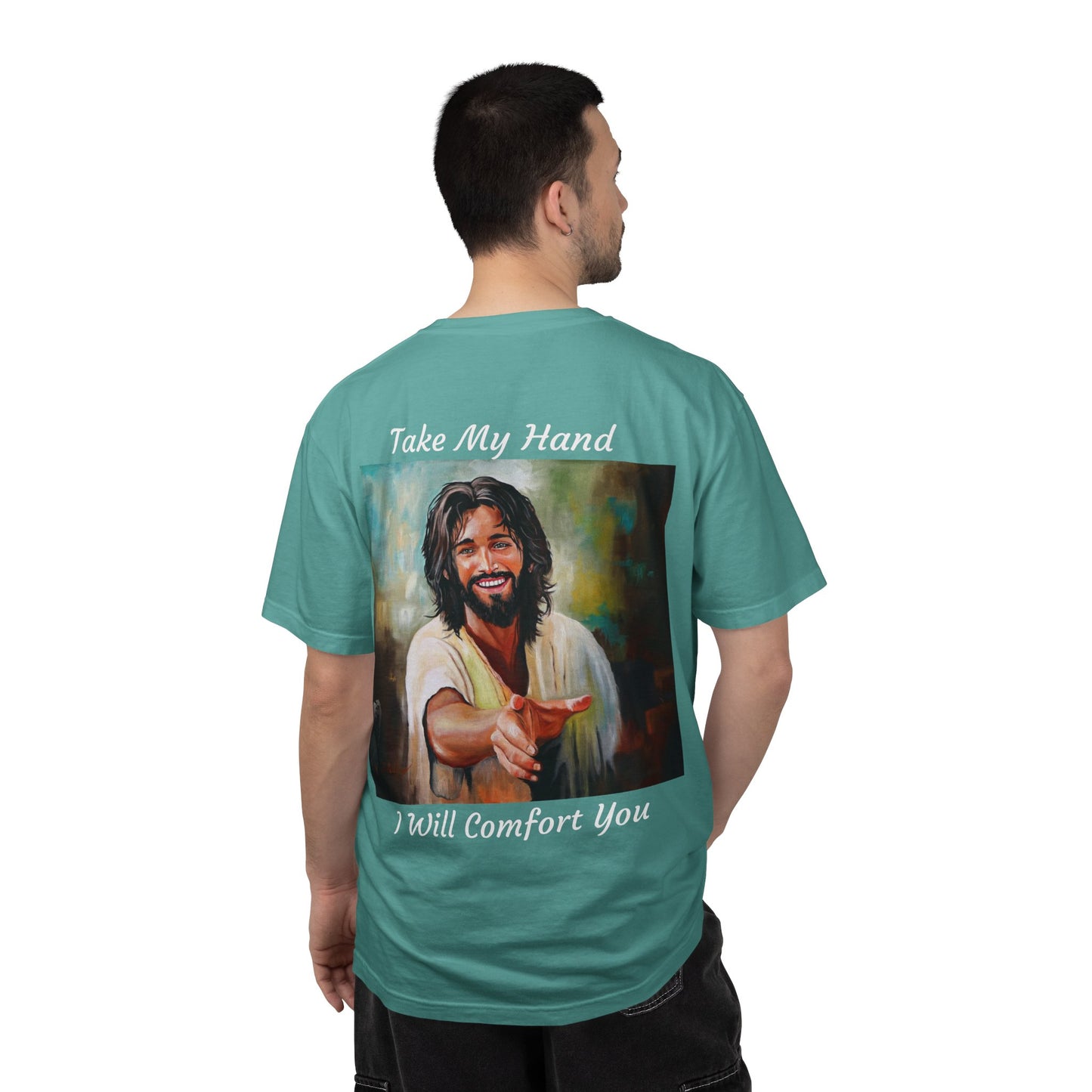 Take My Hand/I Will Comfort You Jesus T-Shirt — "The 100 Faces of Jesus A Sacred Ode: Healing"