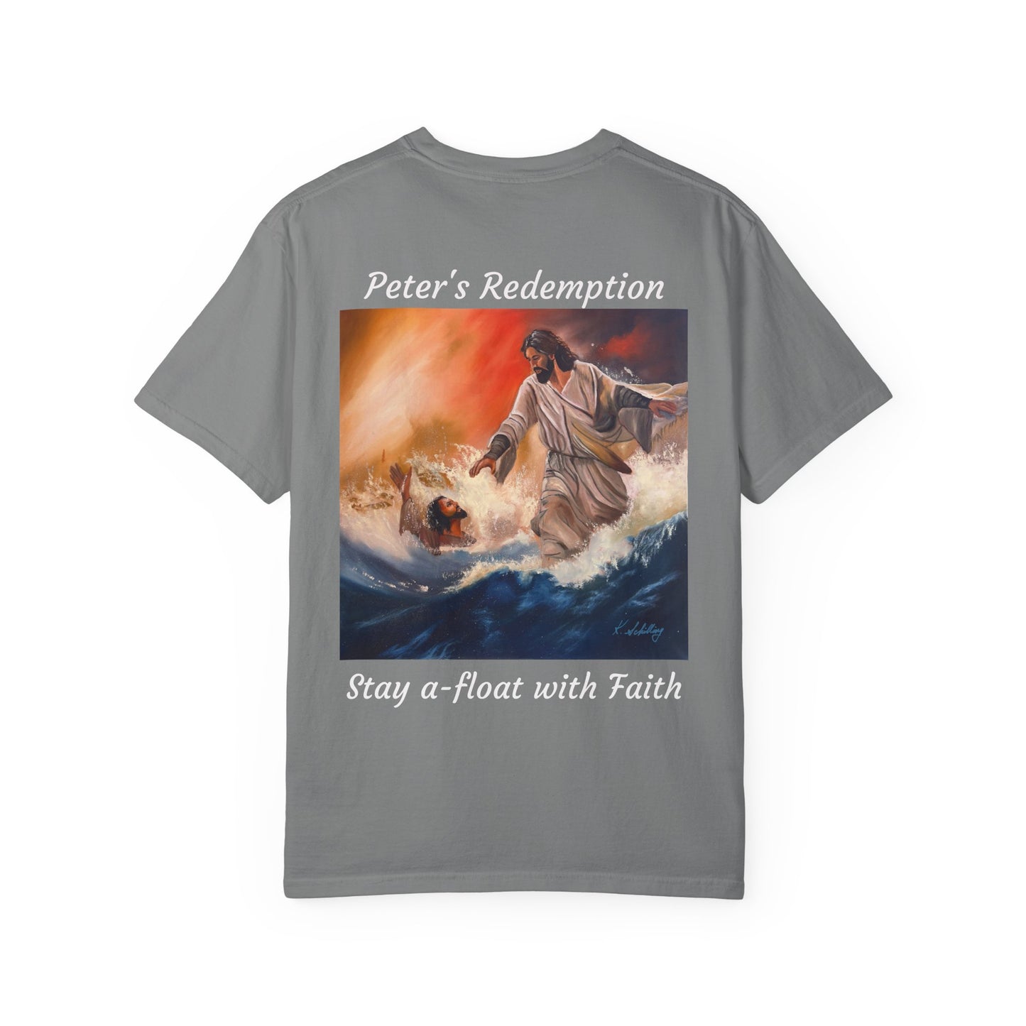 Christian Jesus Walks on Water T-Shirt — "The 100 Faces of Jesus A Sacred Ode: Healing"