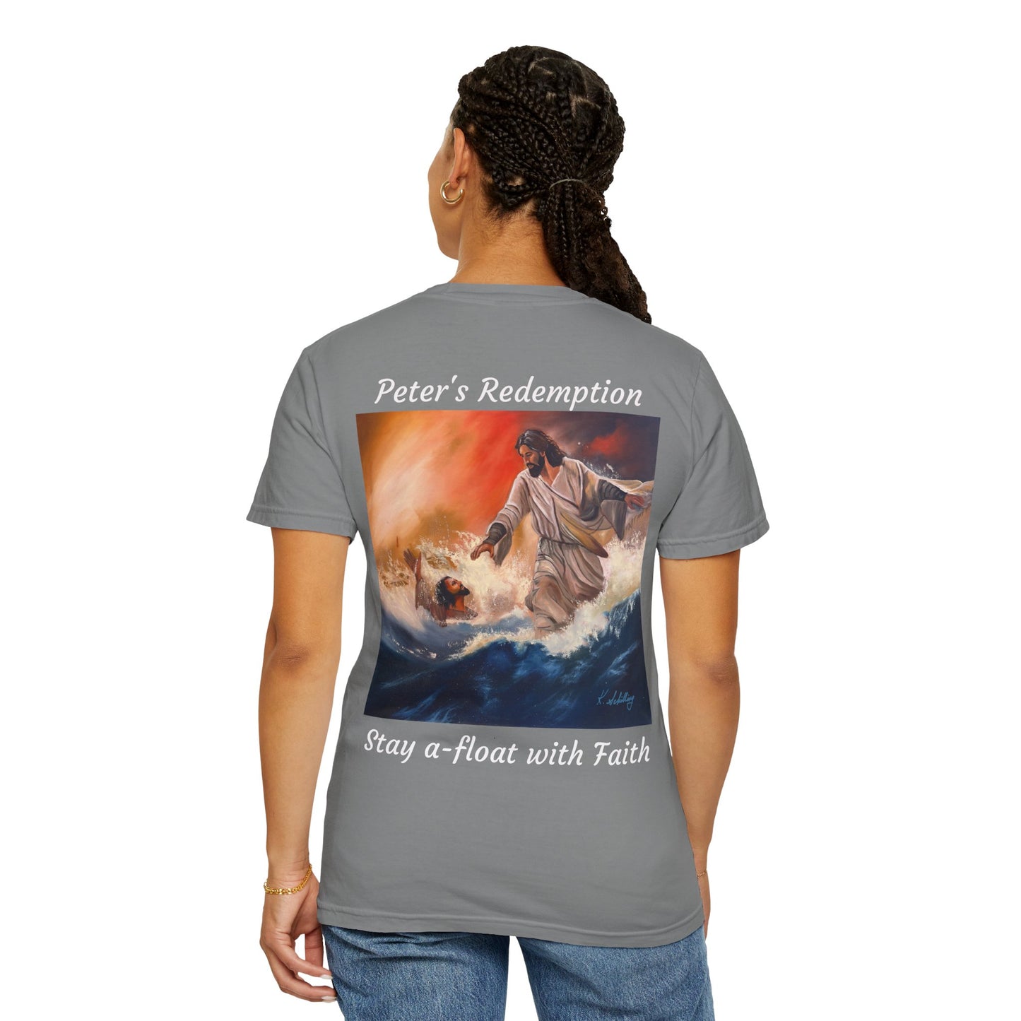 Christian Jesus Walks on Water T-Shirt — "The 100 Faces of Jesus A Sacred Ode: Healing"