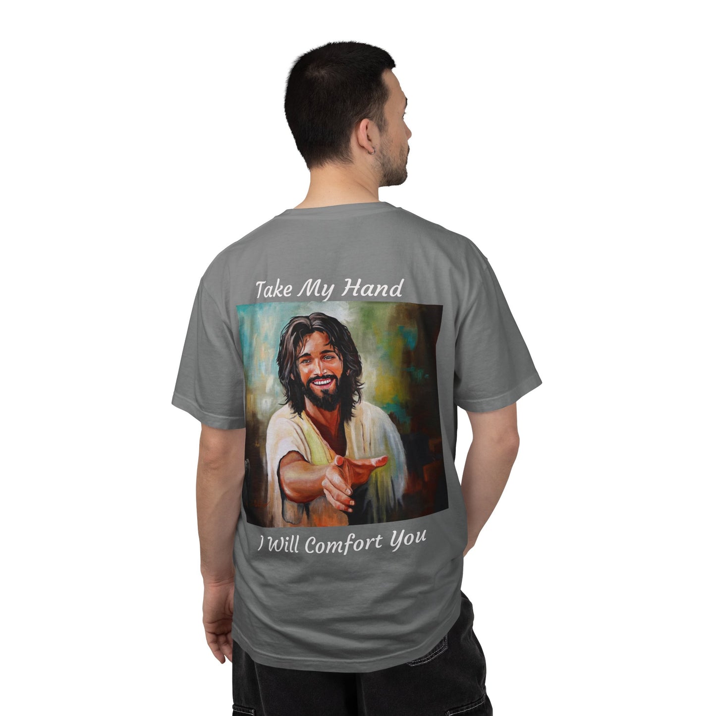 Take My Hand/I Will Comfort You Jesus T-Shirt — "The 100 Faces of Jesus A Sacred Ode: Healing"