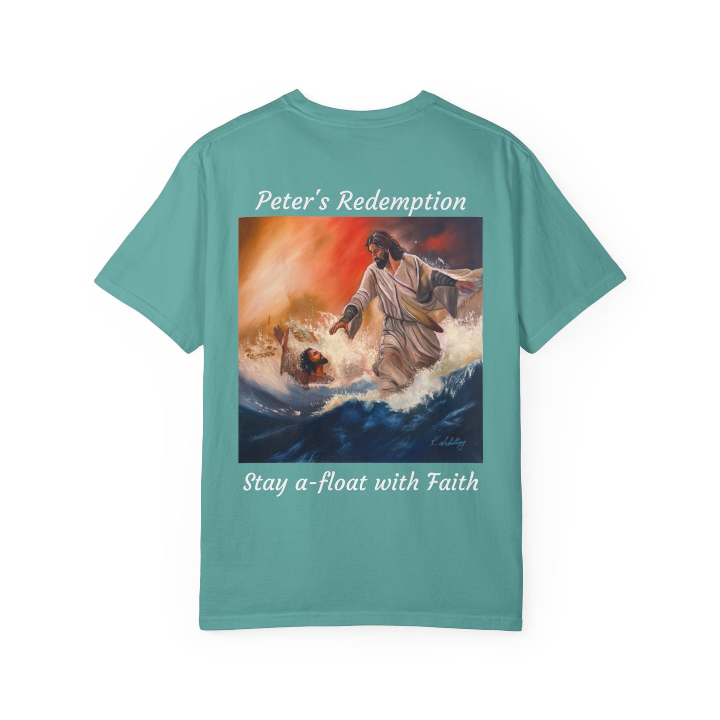Christian Jesus Walks on Water T-Shirt — "The 100 Faces of Jesus A Sacred Ode: Healing"