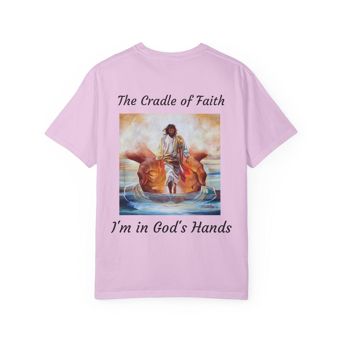 The Cradle of Faith T-Shirt | Hands of God Christian Faith