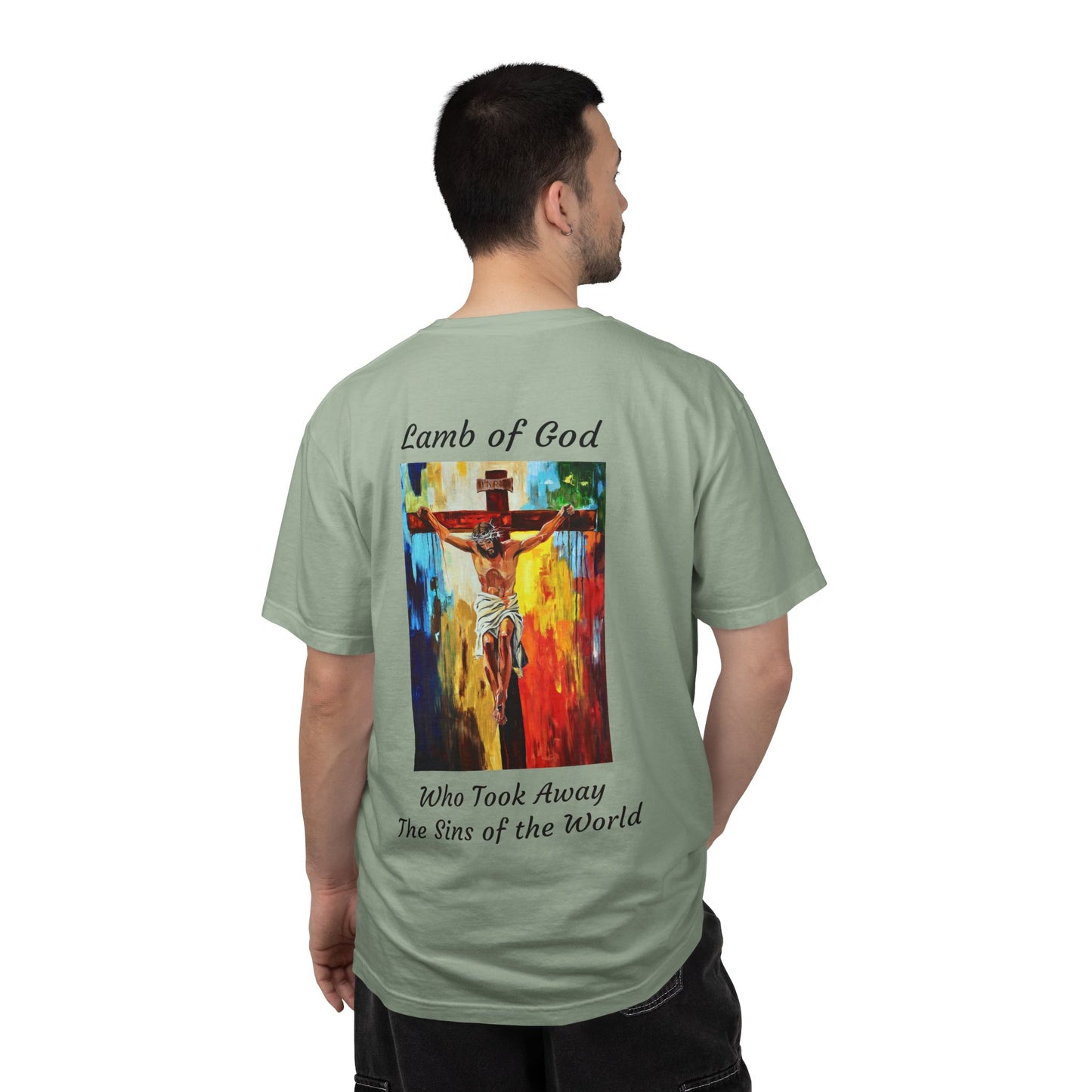 Lamb of God/Who Took Away The Sins of the World T-Shirt — "The 100 Faces of Jesus A Sacred Ode: Healing"
