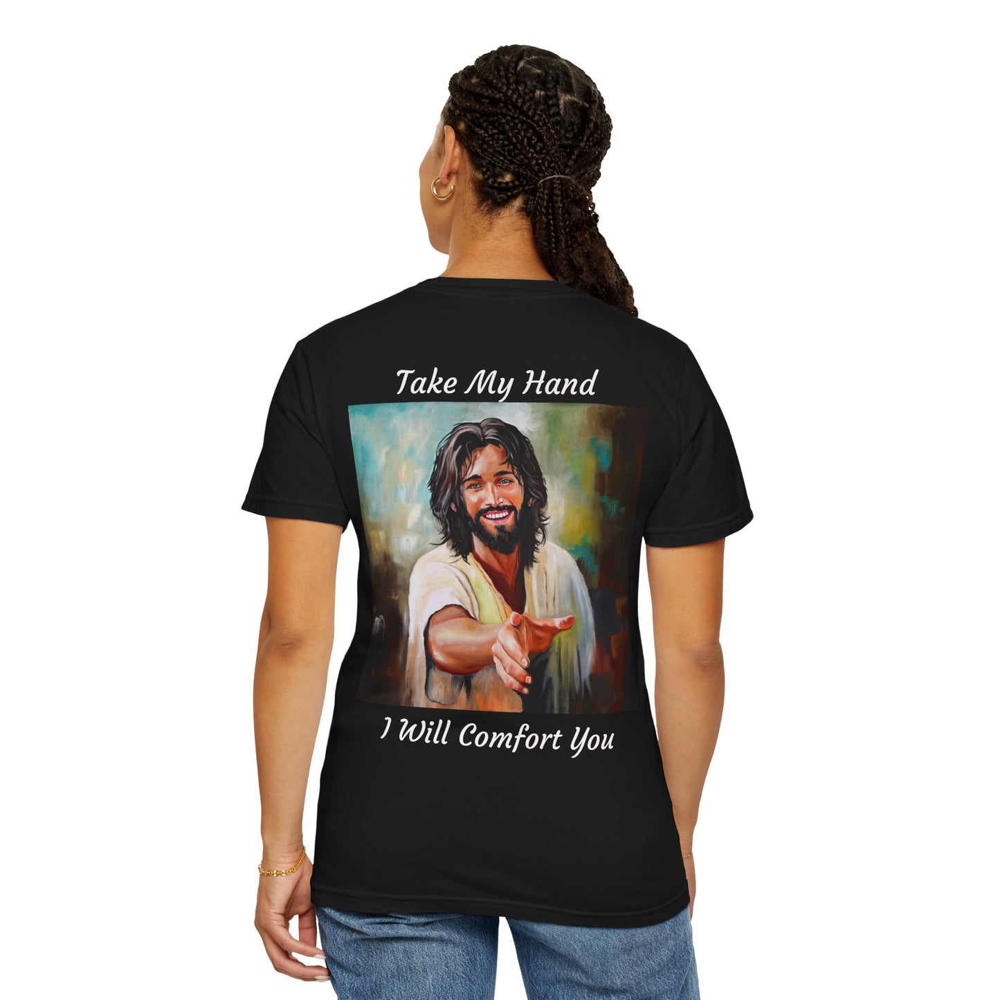 Take My Hand/I Will Comfort You Jesus T-Shirt — "The 100 Faces of Jesus A Sacred Ode: Healing"