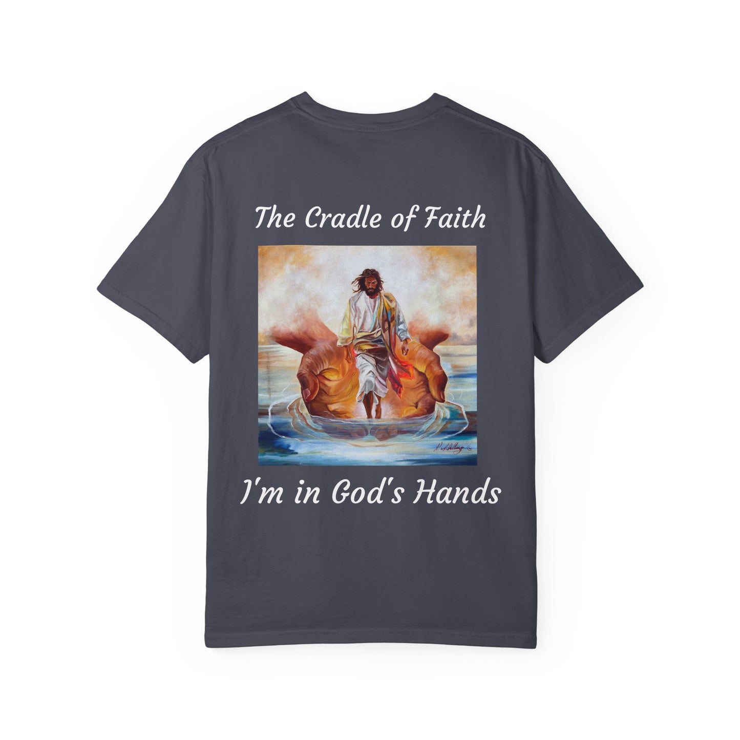 The Cradle of Faith T-Shirt | Hands of God Christian Faith