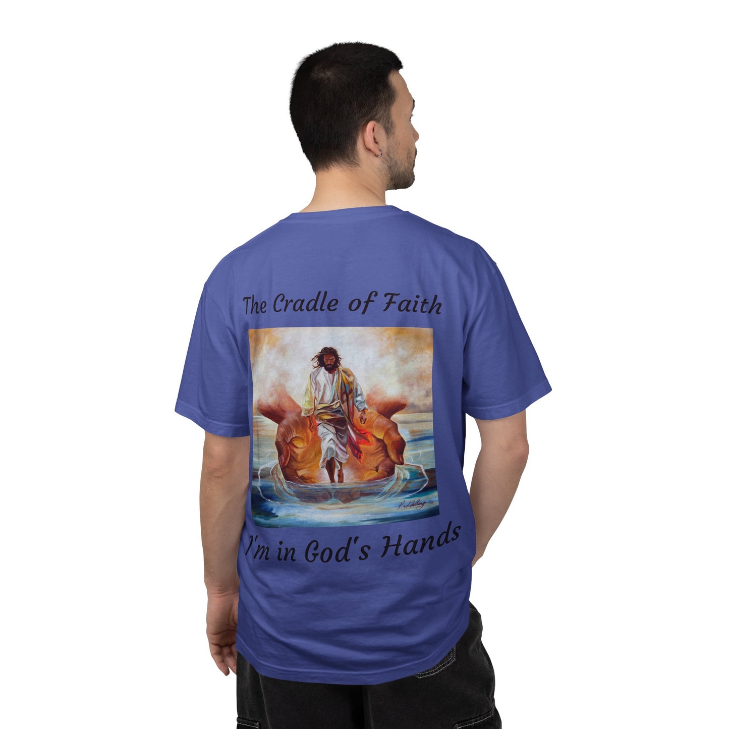 The Cradle of Faith T-Shirt | Hands of God Christian Faith
