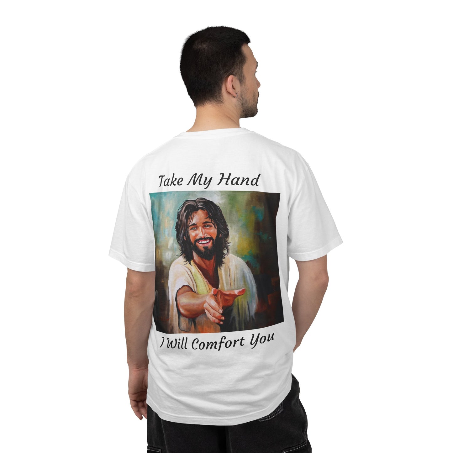 Take My Hand/I Will Comfort You Jesus T-Shirt — "The 100 Faces of Jesus A Sacred Ode: Healing"