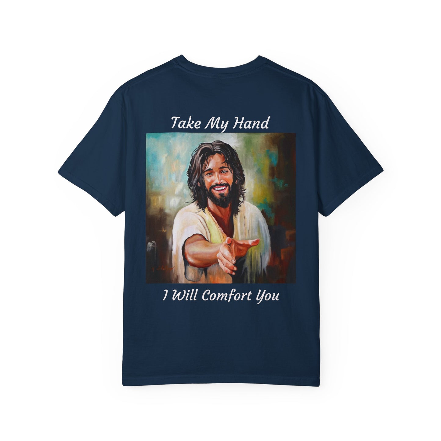 Take My Hand/I Will Comfort You Jesus T-Shirt — "The 100 Faces of Jesus A Sacred Ode: Healing"