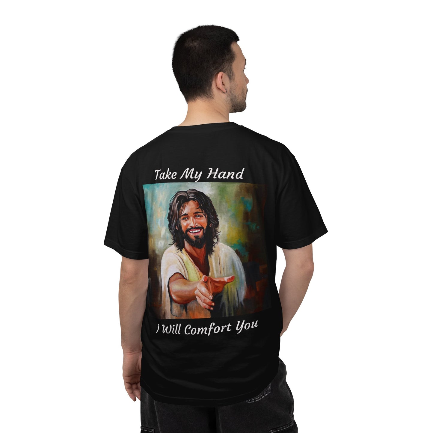 Take My Hand/I Will Comfort You Jesus T-Shirt — "The 100 Faces of Jesus A Sacred Ode: Healing"