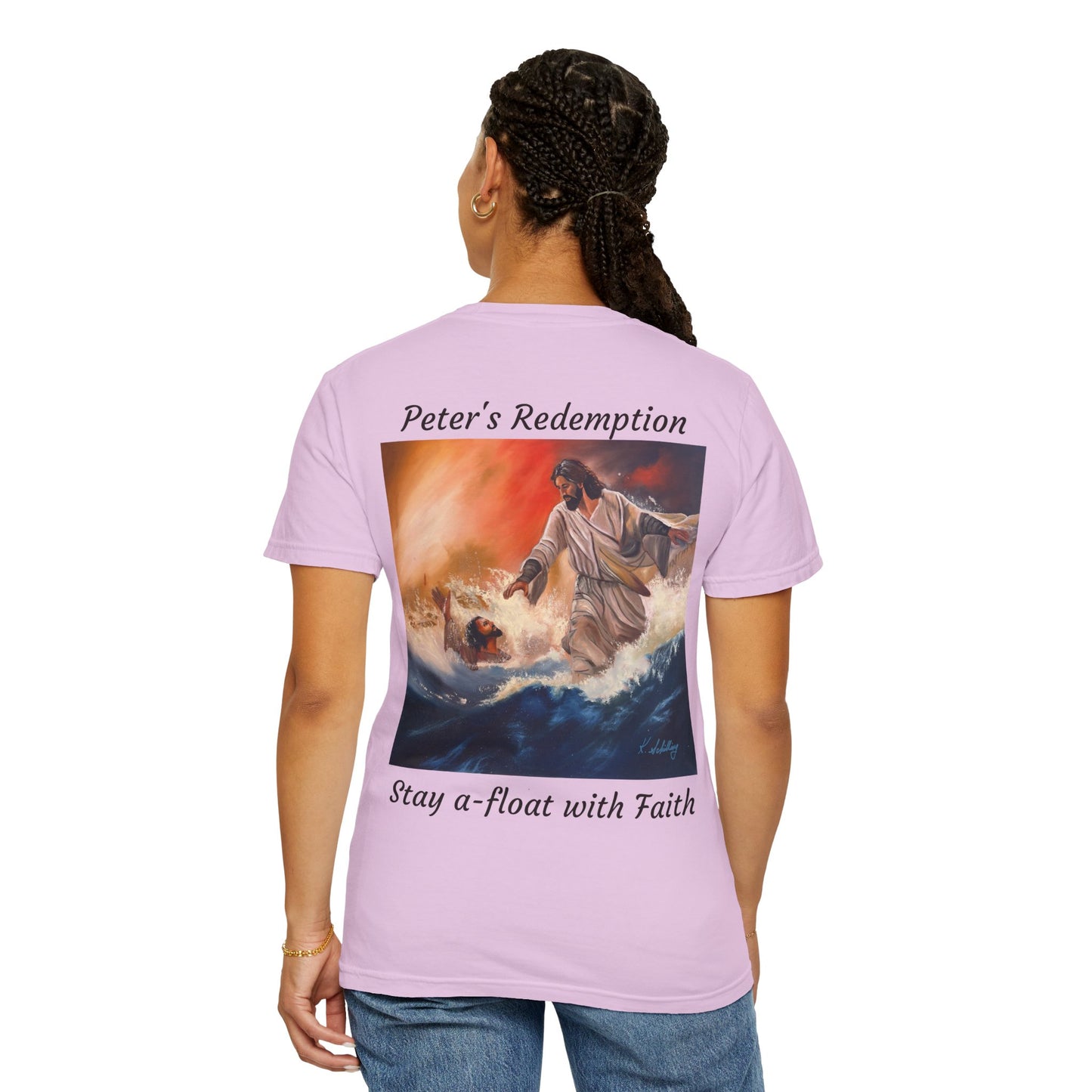 Christian Jesus Walks on Water T-Shirt — "The 100 Faces of Jesus A Sacred Ode: Healing"