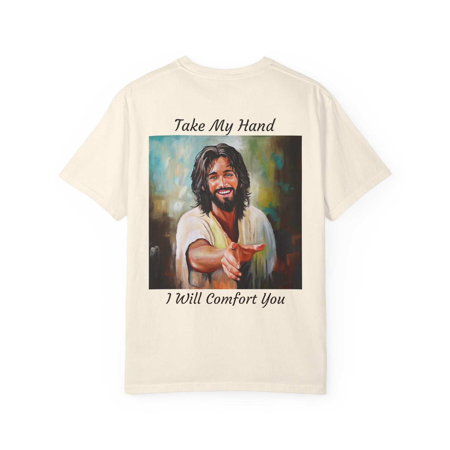 Take My Hand/I Will Comfort You Jesus T-Shirt — "The 100 Faces of Jesus A Sacred Ode: Healing"