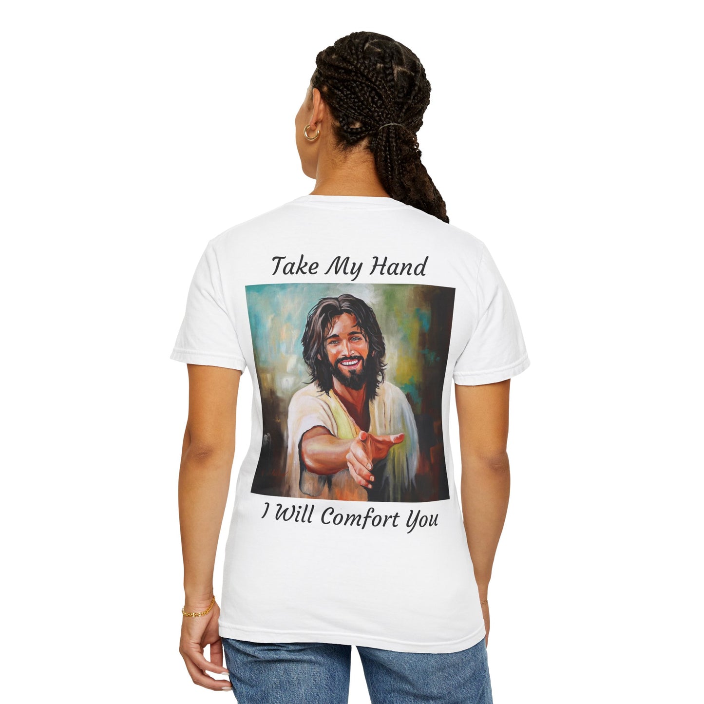 Take My Hand/I Will Comfort You Jesus T-Shirt — "The 100 Faces of Jesus A Sacred Ode: Healing"