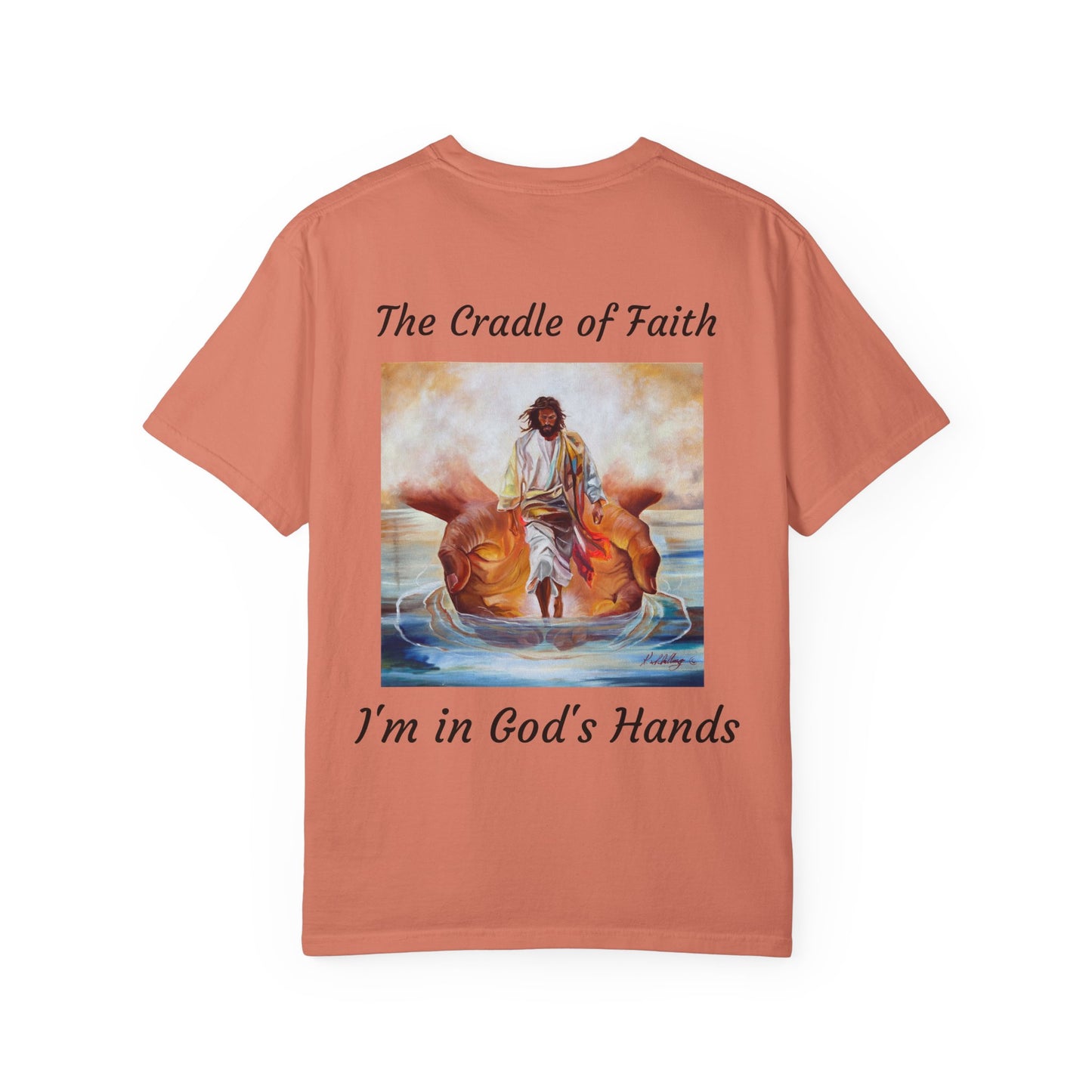 The Cradle of Faith T-Shirt | Hands of God Christian Faith