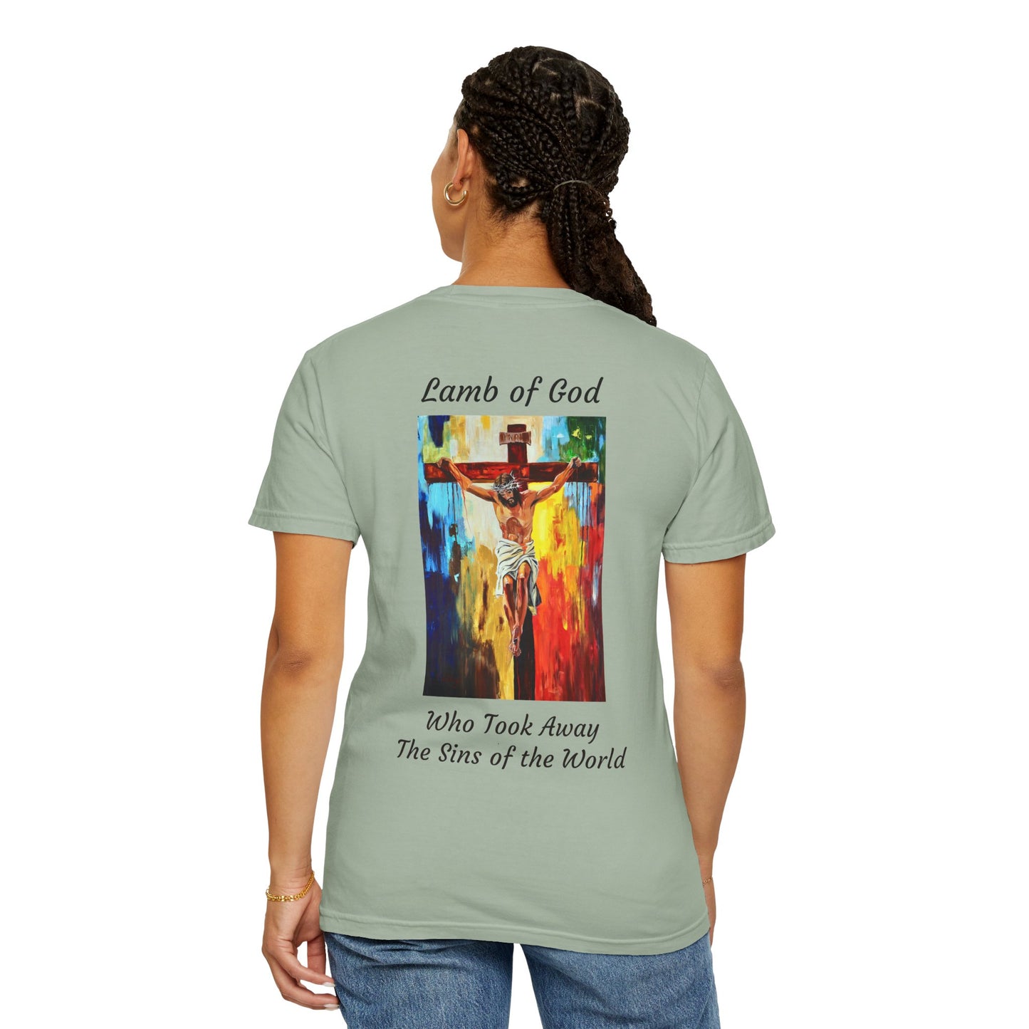 Lamb of God/Who Took Away The Sins of the World T-Shirt — "The 100 Faces of Jesus A Sacred Ode: Healing"