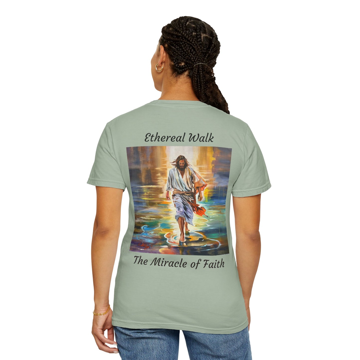 Ethereal Walk/The Miracle of Faith T-Shirt — "The 100 Faces of Jesus A Sacred Ode: Healing"