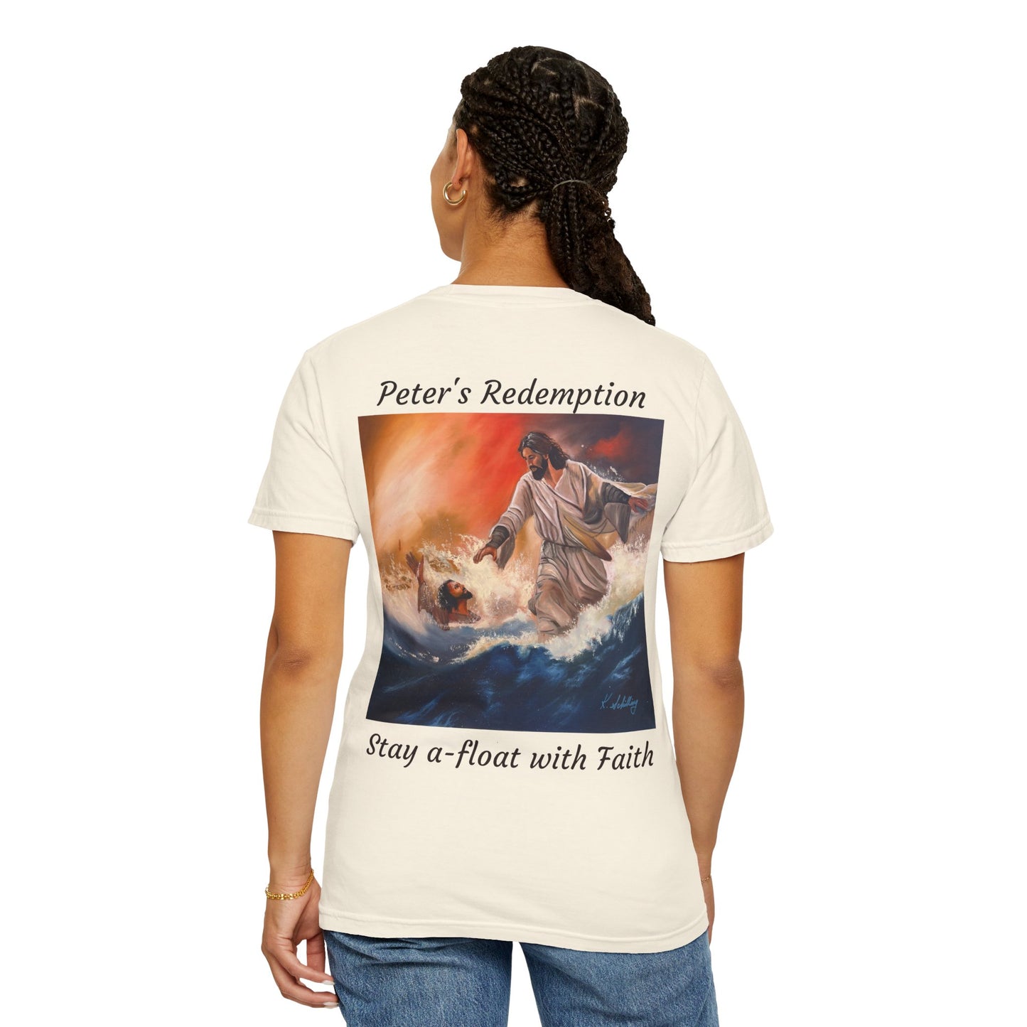 Christian Jesus Walks on Water T-Shirt — "The 100 Faces of Jesus A Sacred Ode: Healing"