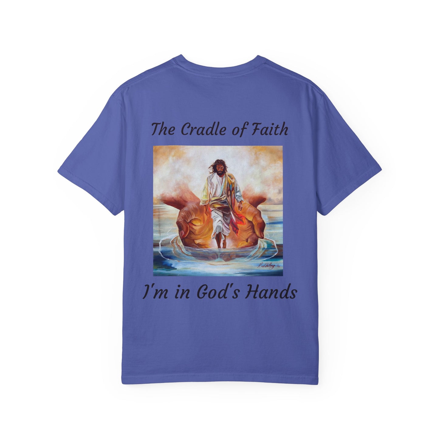 The Cradle of Faith T-Shirt | Hands of God Christian Faith