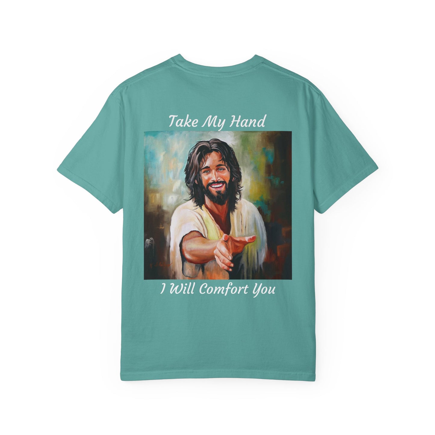 Take My Hand/I Will Comfort You Jesus T-Shirt — "The 100 Faces of Jesus A Sacred Ode: Healing"