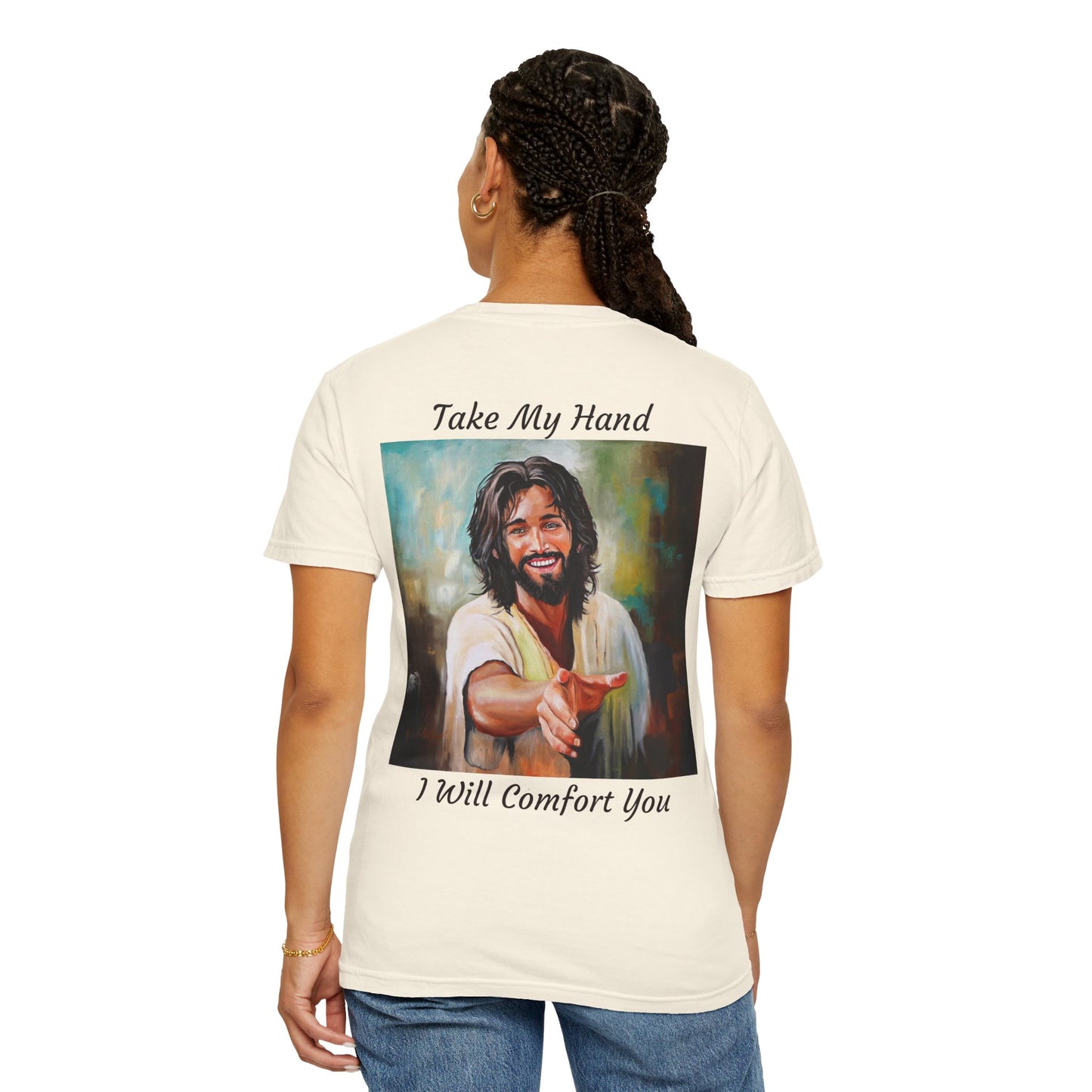 Take My Hand/I Will Comfort You Jesus T-Shirt — "The 100 Faces of Jesus A Sacred Ode: Healing"