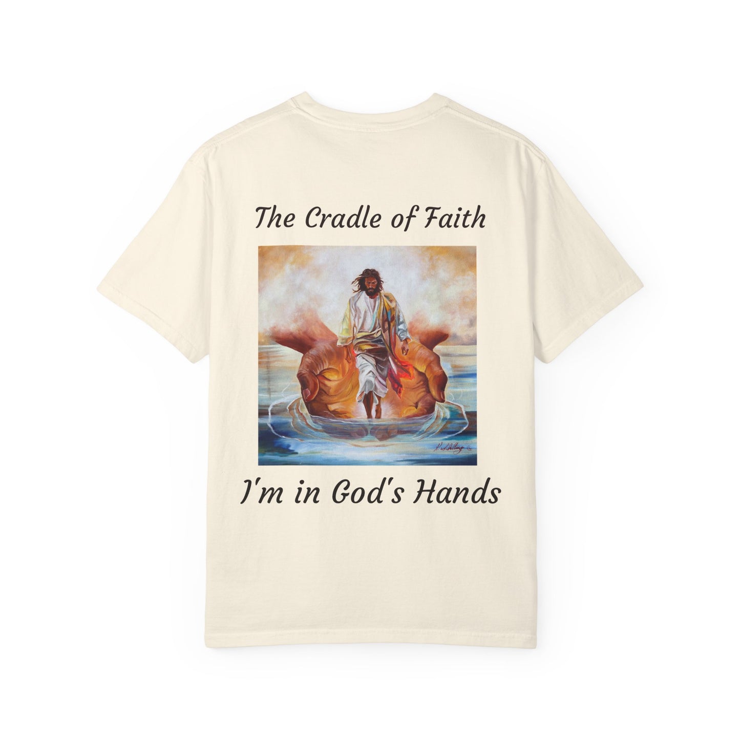 The Cradle of Faith T-Shirt | Hands of God Christian Faith
