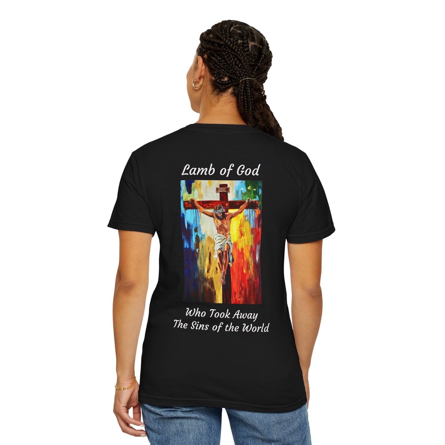 Lamb of God/Who Took Away The Sins of the World T-Shirt — "The 100 Faces of Jesus A Sacred Ode: Healing"