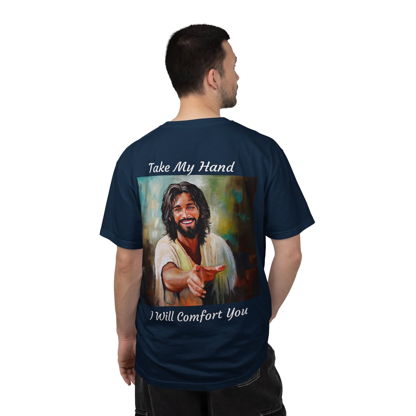 Take My Hand/I Will Comfort You Jesus T-Shirt — "The 100 Faces of Jesus A Sacred Ode: Healing"