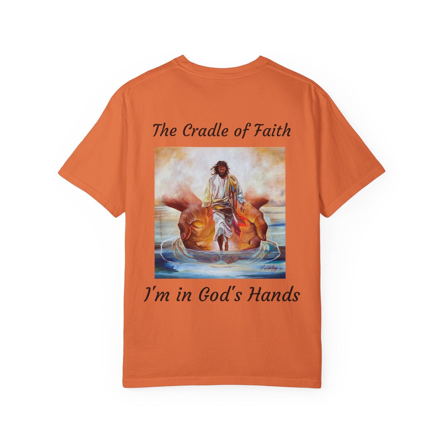 The Cradle of Faith T-Shirt | Hands of God Christian Faith