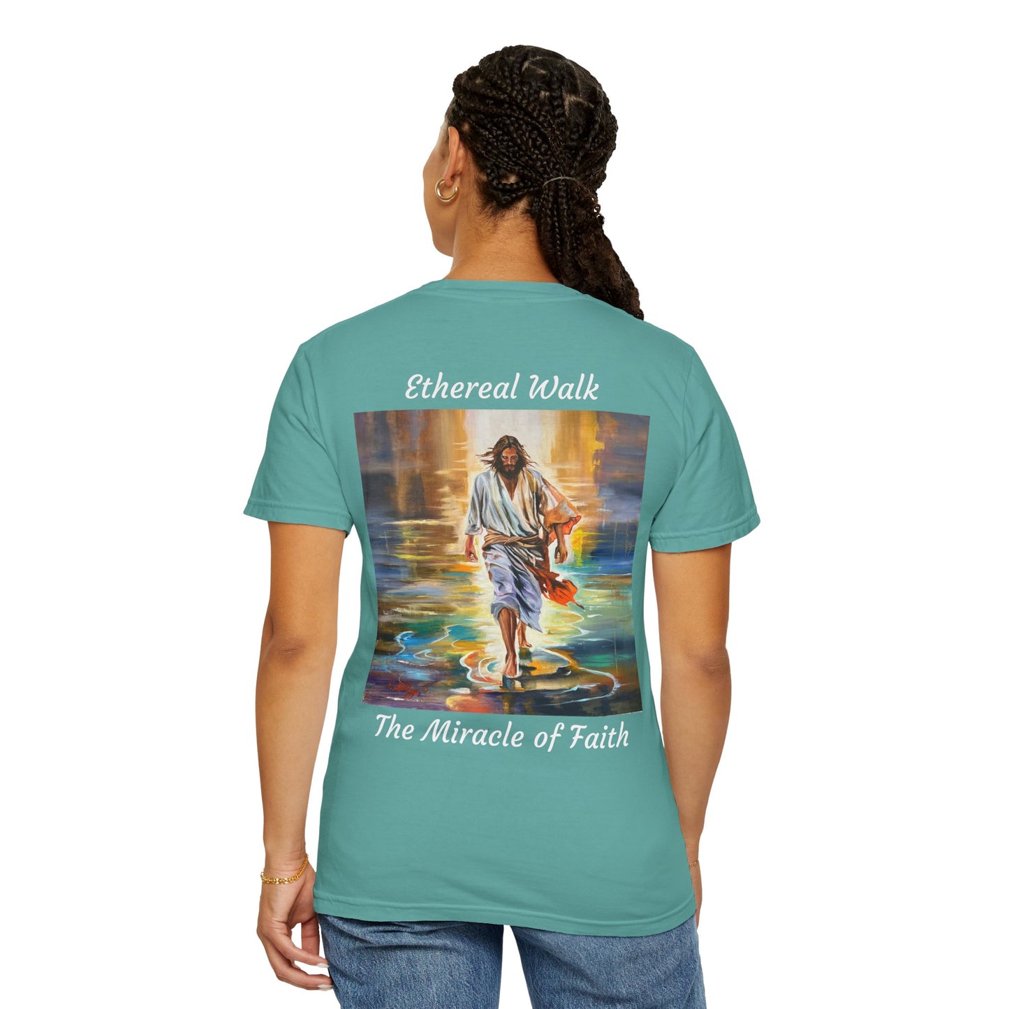 Ethereal Walk/The Miracle of Faith T-Shirt — "The 100 Faces of Jesus A Sacred Ode: Healing"