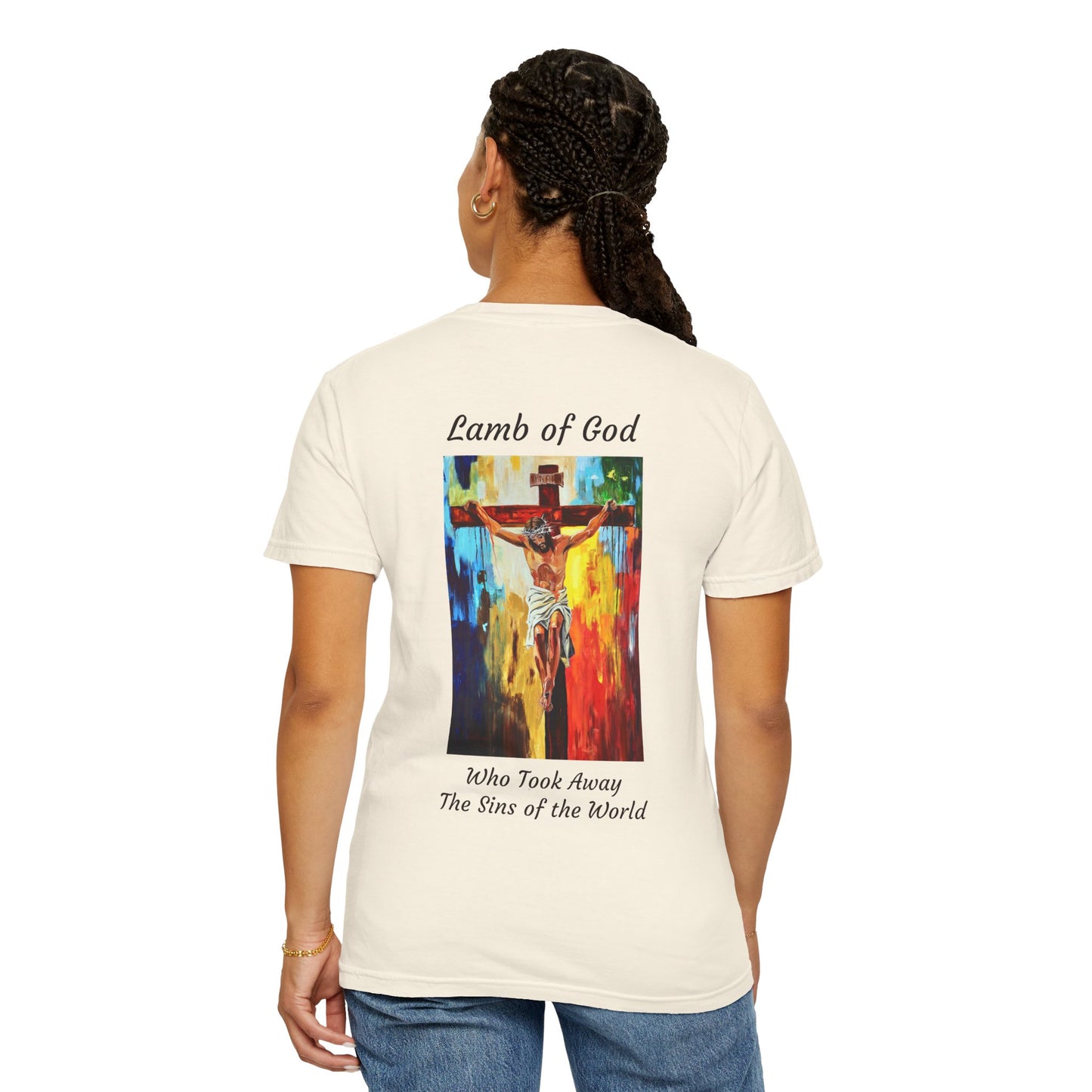 Lamb of God/Who Took Away The Sins of the World T-Shirt — "The 100 Faces of Jesus A Sacred Ode: Healing"
