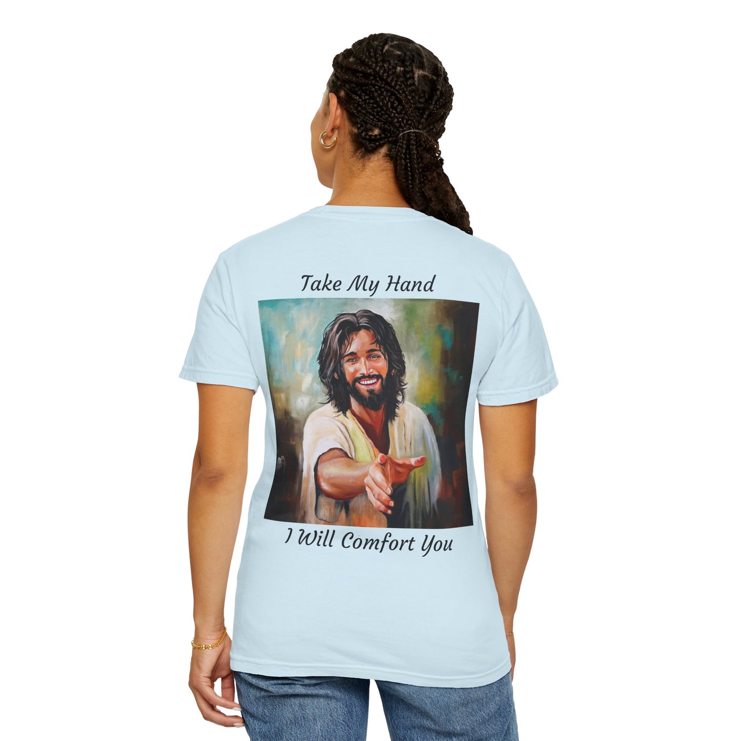 Take My Hand/I Will Comfort You Jesus T-Shirt — "The 100 Faces of Jesus A Sacred Ode: Healing"