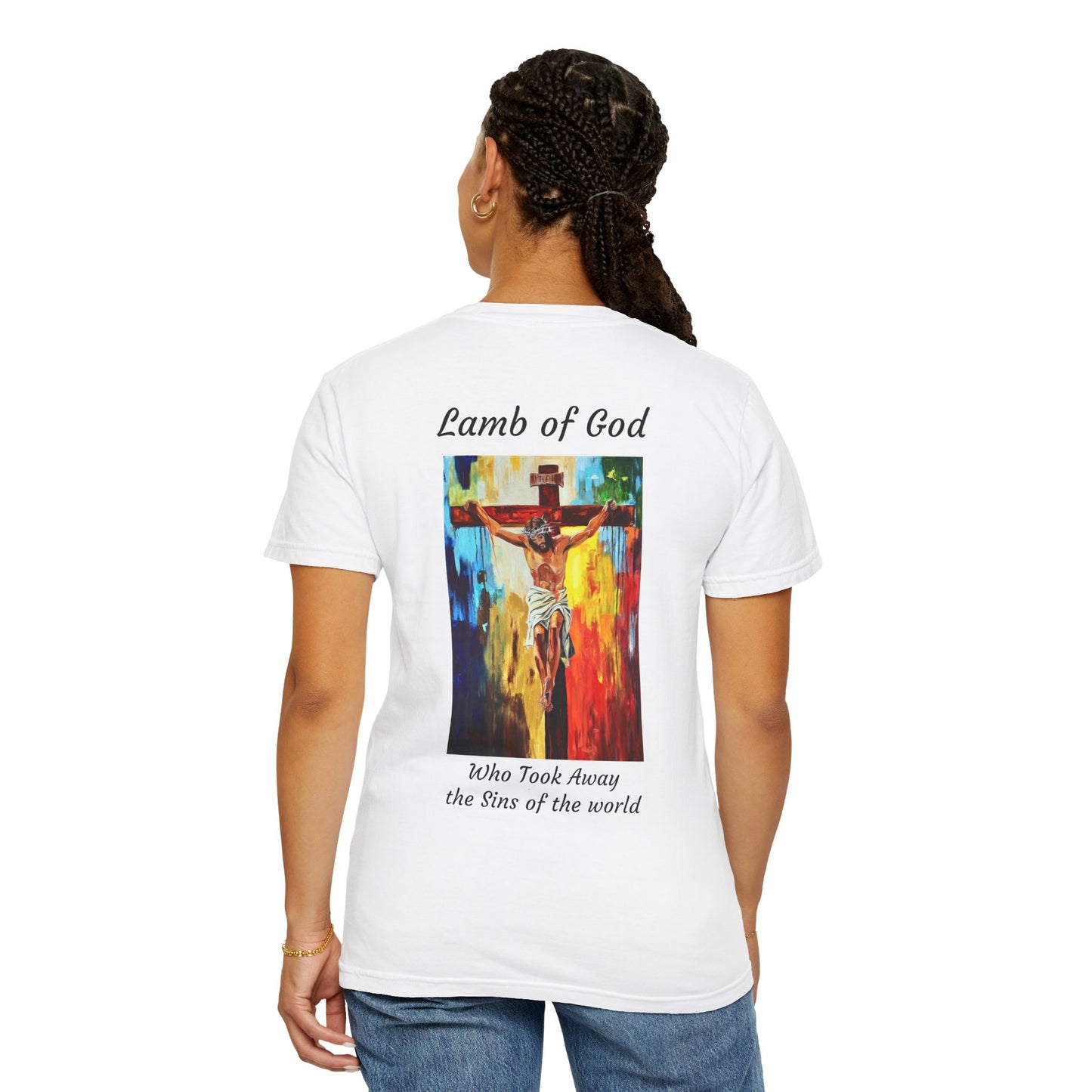 Lamb of God/Who Took Away The Sins of the World T-Shirt — "The 100 Faces of Jesus A Sacred Ode: Healing"