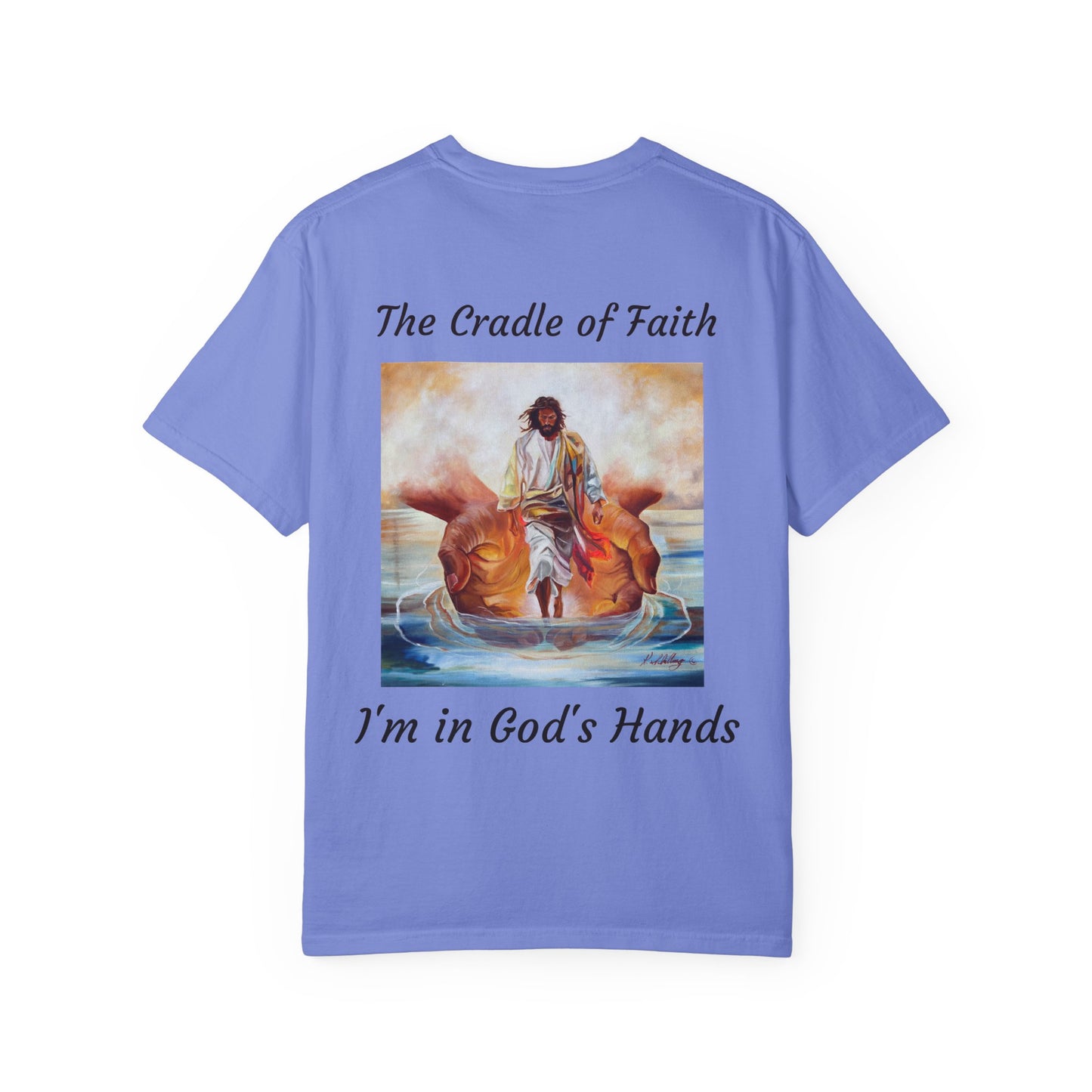 The Cradle of Faith T-Shirt | Hands of God Christian Faith