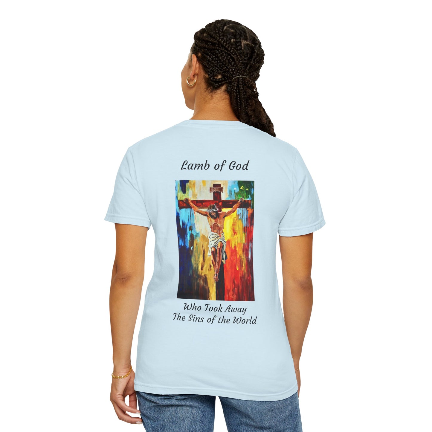 Lamb of God/Who Took Away The Sins of the World T-Shirt — "The 100 Faces of Jesus A Sacred Ode: Healing"